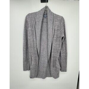 Barefoot Dreams Cozy Chic Lite Circle Open Cardigan Sweater Sz M Lilac Gray Soft